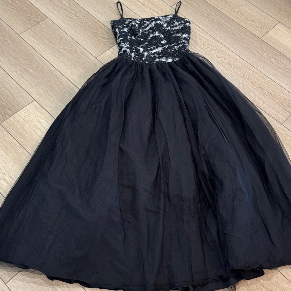 Vintage Pinky & Me Whimsigoth Lace Top Tulle Dress Size 8